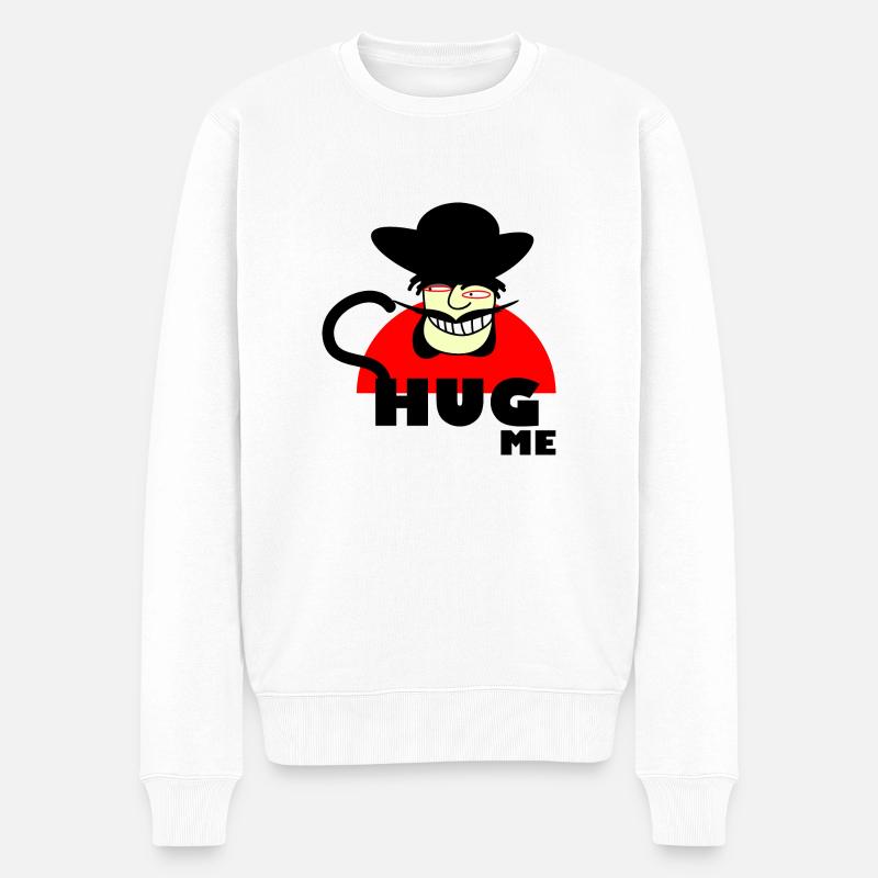 Mr. Hug - Männer Premium Bio Pullover - Weiß