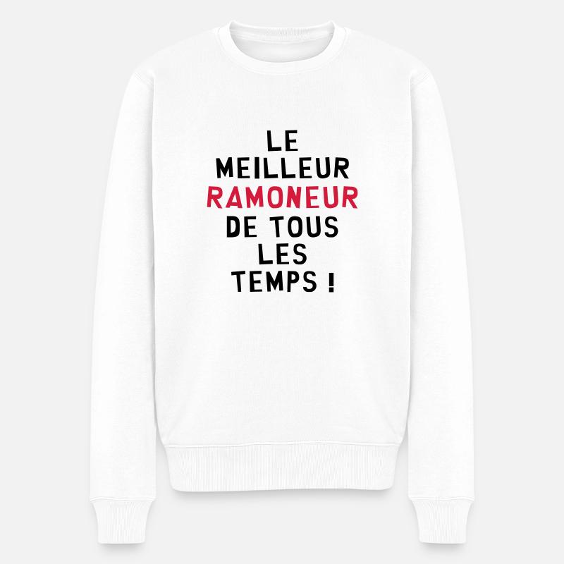 Ramoneur / Ramoner / Cheminée / Artisan - Pull Premium bio Homme - blanc