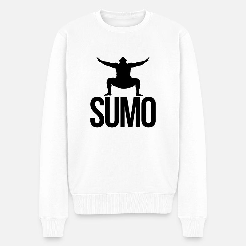 sumo - Männer Premium Bio Pullover - Weiß