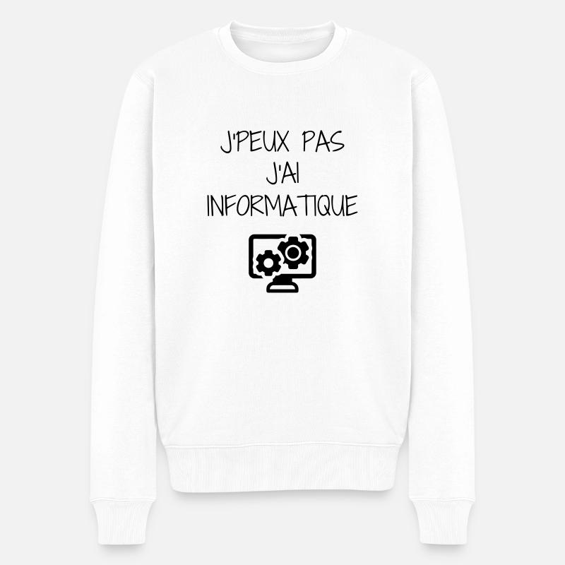 Computer / Informatiker / Aussenseiter / Ingenieur - Männer Premium Bio Pullover - Weiß