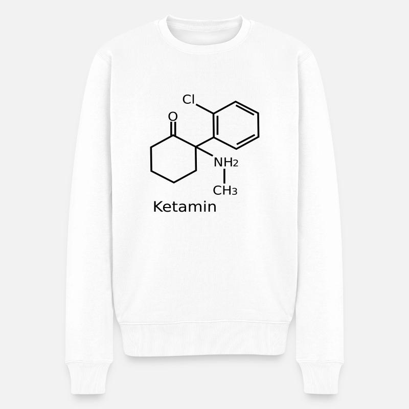 Ketamin - Männer Premium Bio Pullover - Weiß