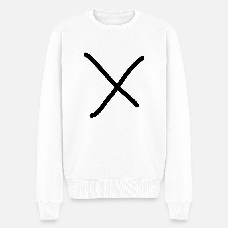 Kreuze - Männer Premium Bio Pullover - Weiß