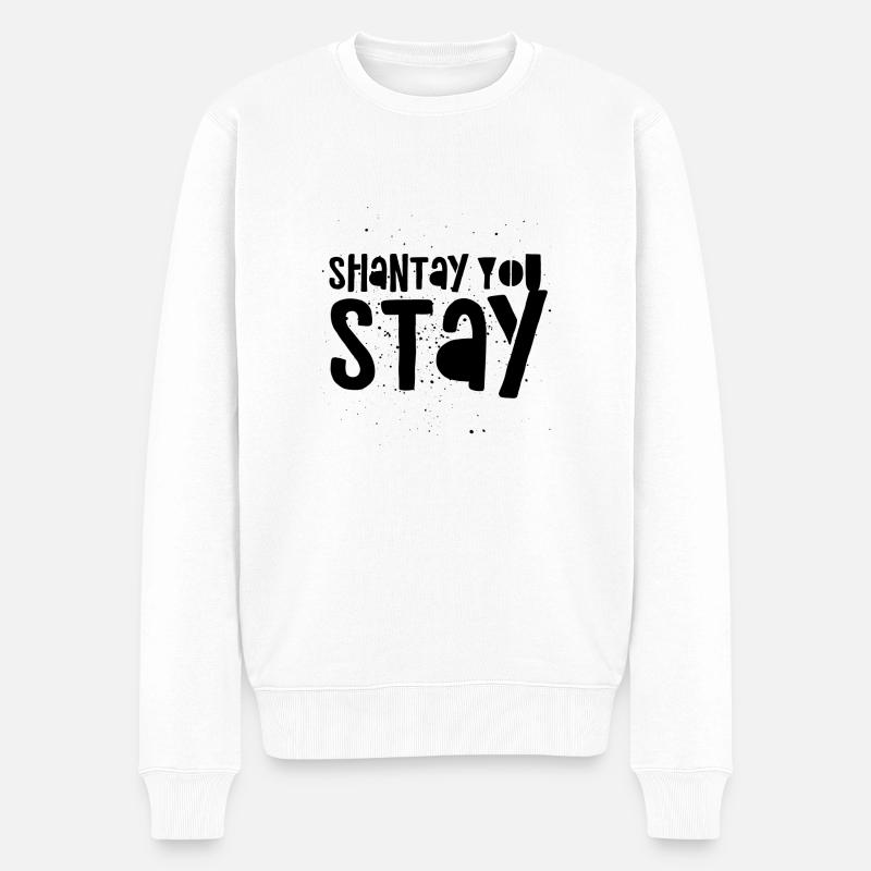 Shantay du bleibst - Männer Premium Bio Pullover - Weiß