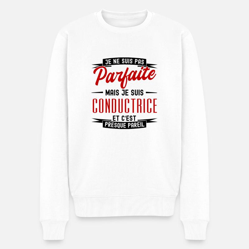 pas parfaite mais conductrice - Pull Premium bio Homme - blanc