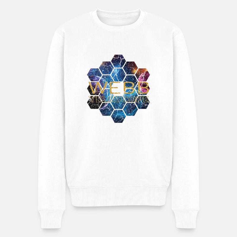 jwst James Webb Space Telescope - Männer Premium Bio Pullover - Weiß