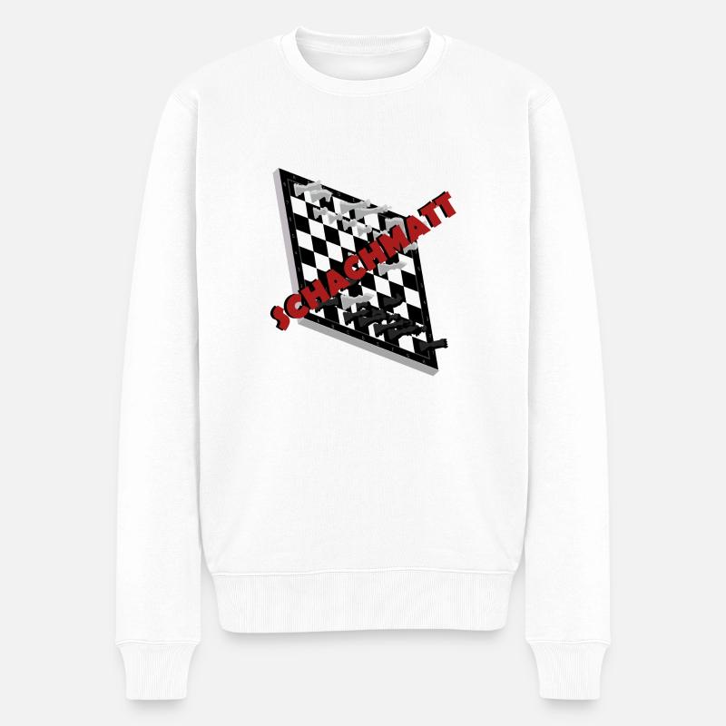 Schachmatt gesetzt - Männer Premium Bio Pullover - Weiß