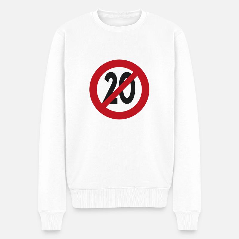 Nicht mehr 20 - Männer Premium Bio Pullover - Weiß