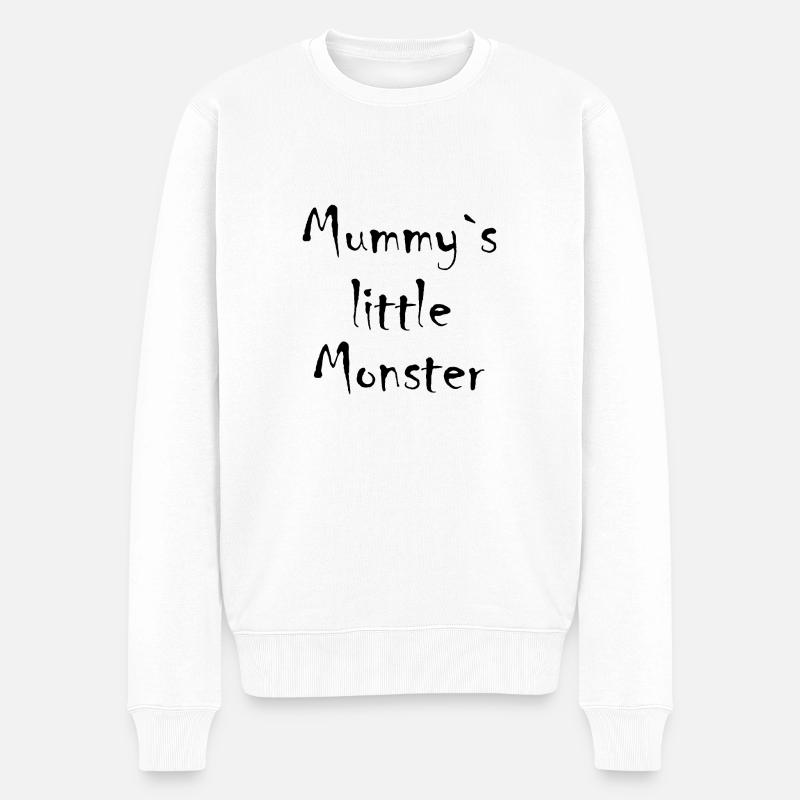 mummys little monster - Männer Premium Bio Pullover - Weiß