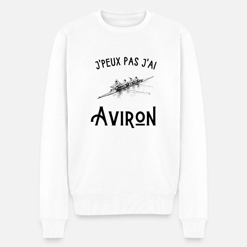 je peux pas j'ai aviron - Pull Premium bio Homme - blanc