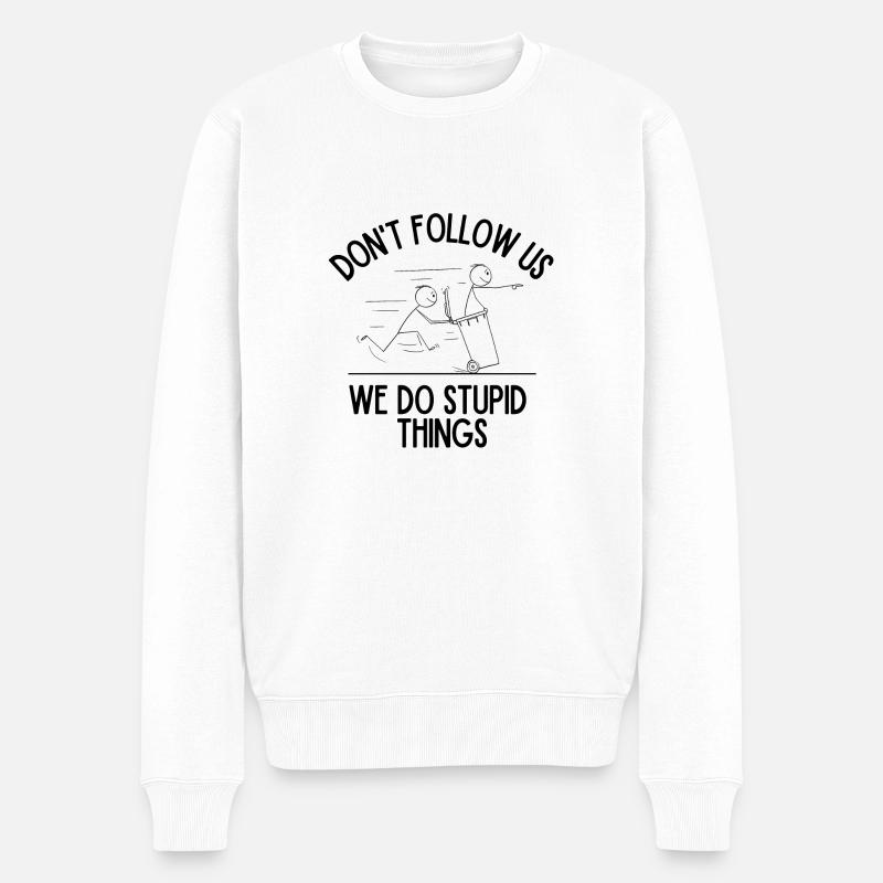 Ne nous suivez pas - Pull Premium bio Homme - blanc