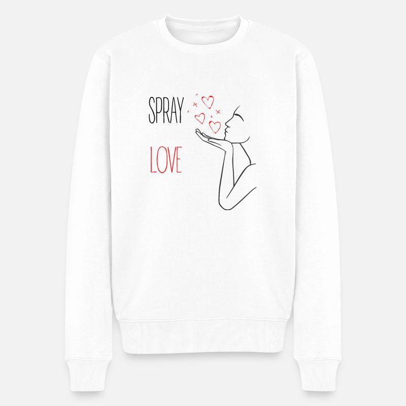 AMOUR ÉPOUSTOUFLANT - Pull Premium bio Homme - blanc