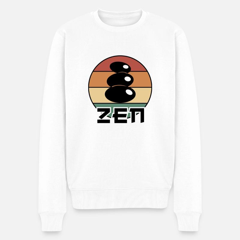 Zen - Männer Premium Bio Pullover - Weiß