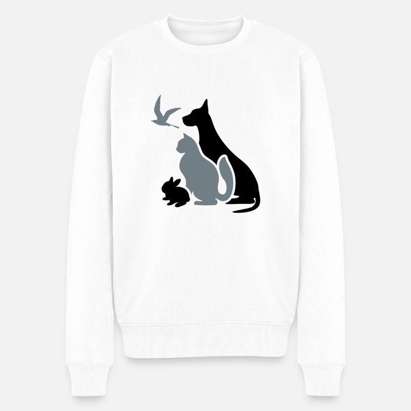 Famille d’animaux de compagnie - Pull Premium bio Homme - blanc