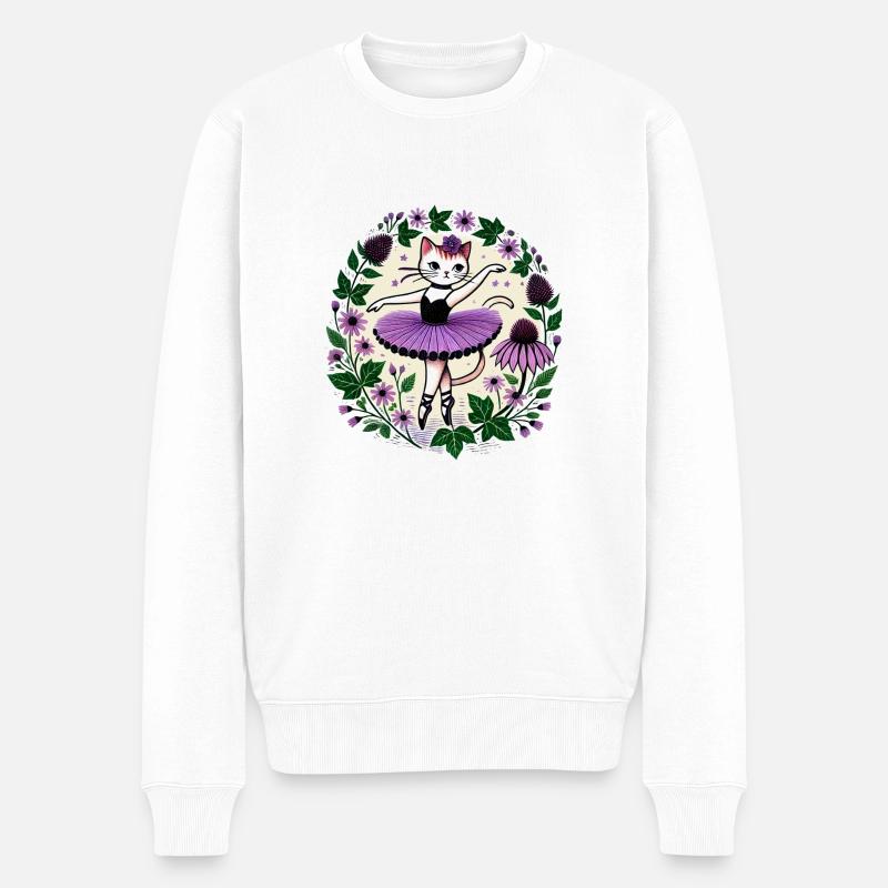 Mignon Kitty Ballerine - Pull Premium bio Homme - blanc