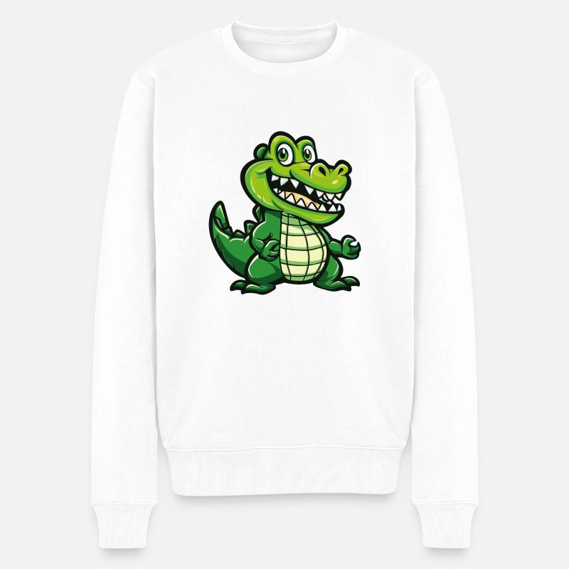 crocodile - Pull Premium bio Homme - blanc