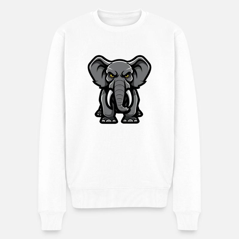 éléphant - Pull Premium bio Homme - blanc