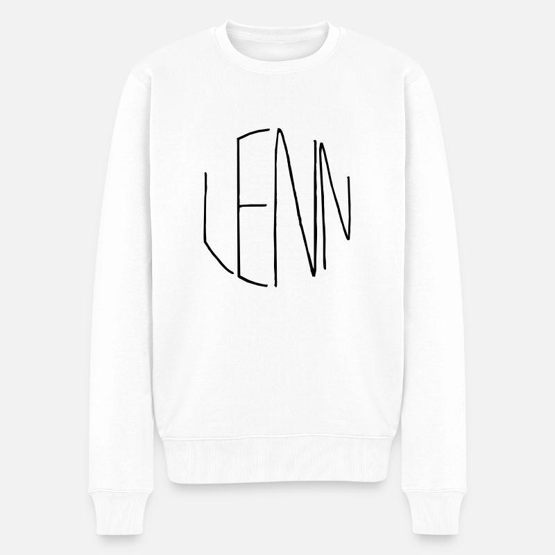 Lenn - Männer Premium Bio Pullover - Weiß