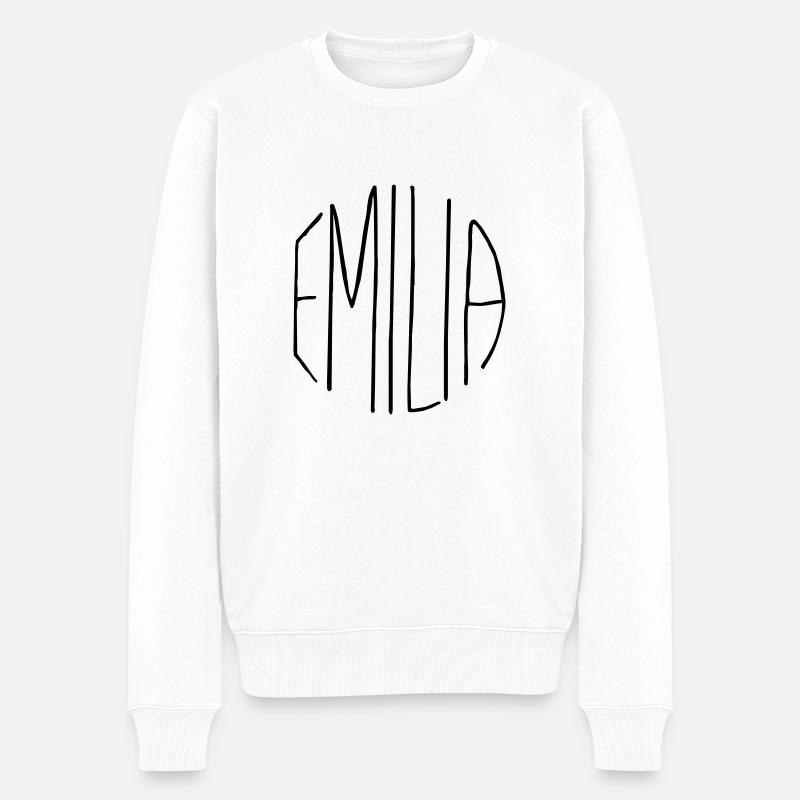 Emilia - Männer Premium Bio Pullover - Weiß