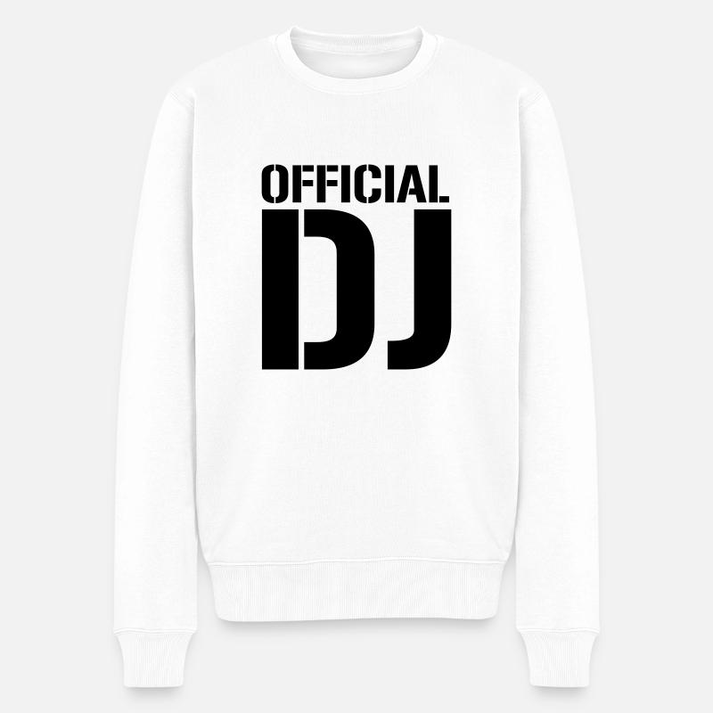 official dj - Männer Premium Bio Pullover - Weiß