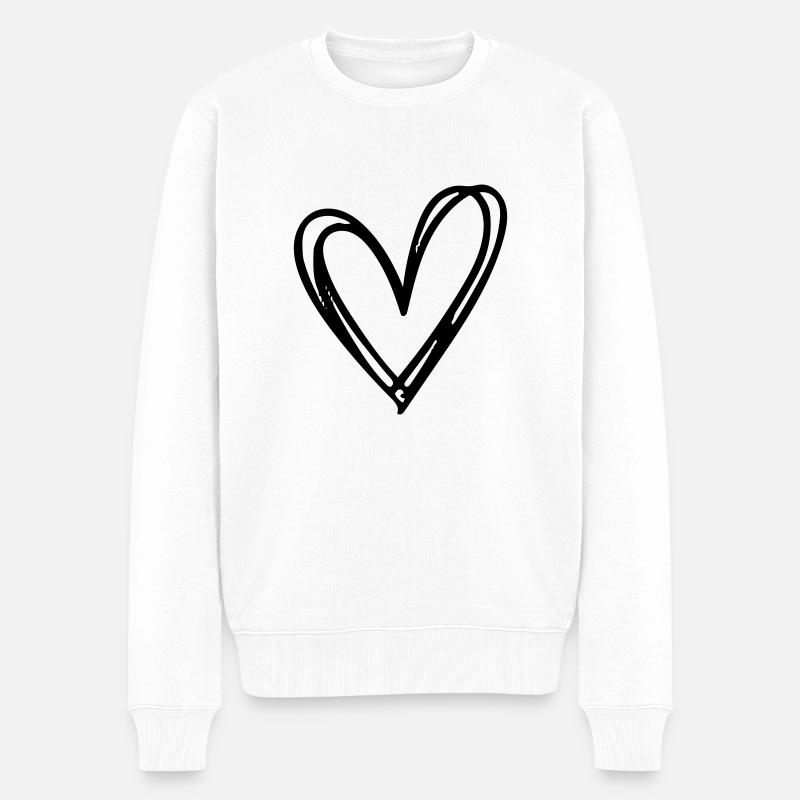 Cœur - Pull Premium bio Homme - blanc