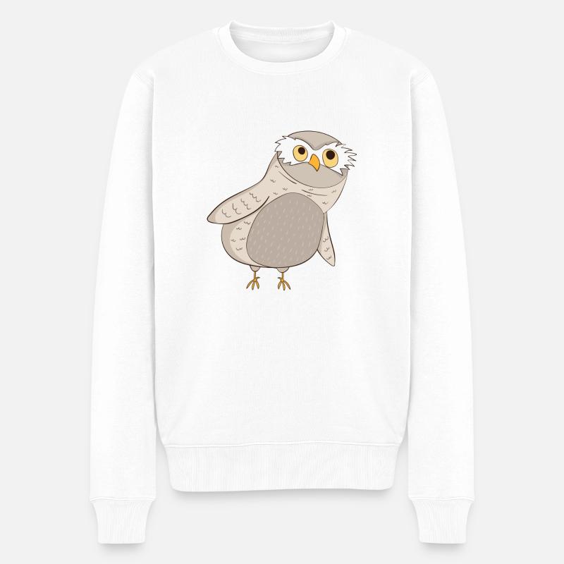 Kauz Hibou - Pull Premium bio Homme - blanc