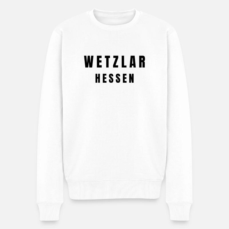 Wetzlar Hessen - Männer Premium Bio Pullover - Weiß