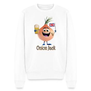 OnionJack clean - Männer Premium Bio Pullover - Weiß - Vorne - Thijin (182cm)