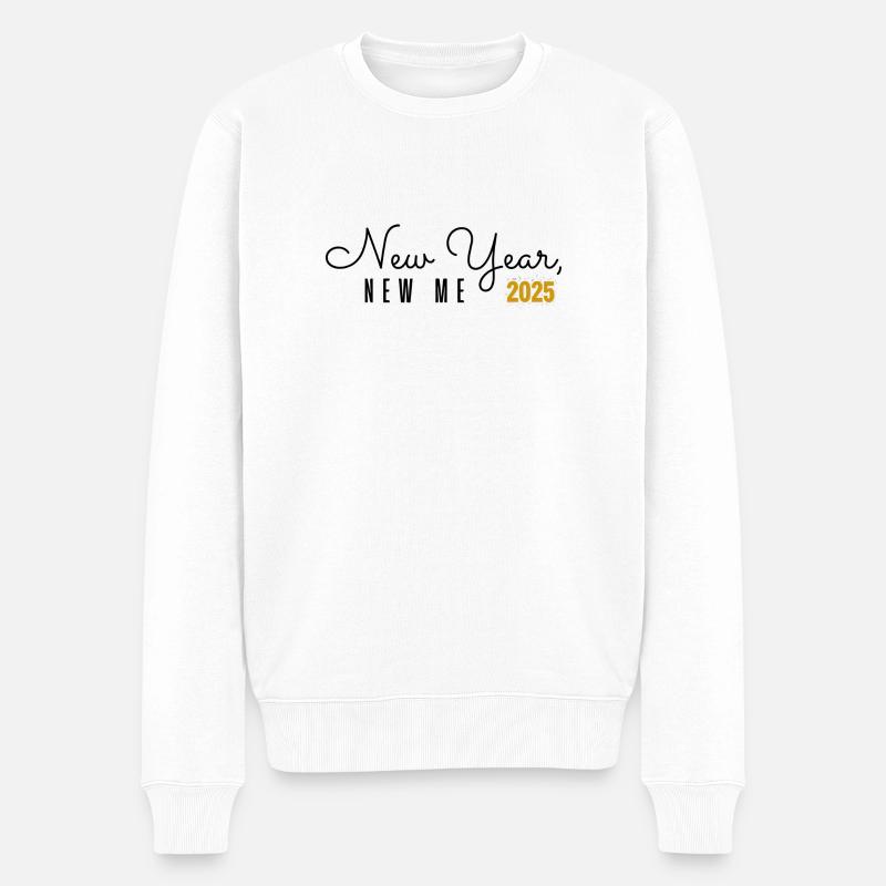 New Year, New me - Männer Premium Bio Pullover - Weiß