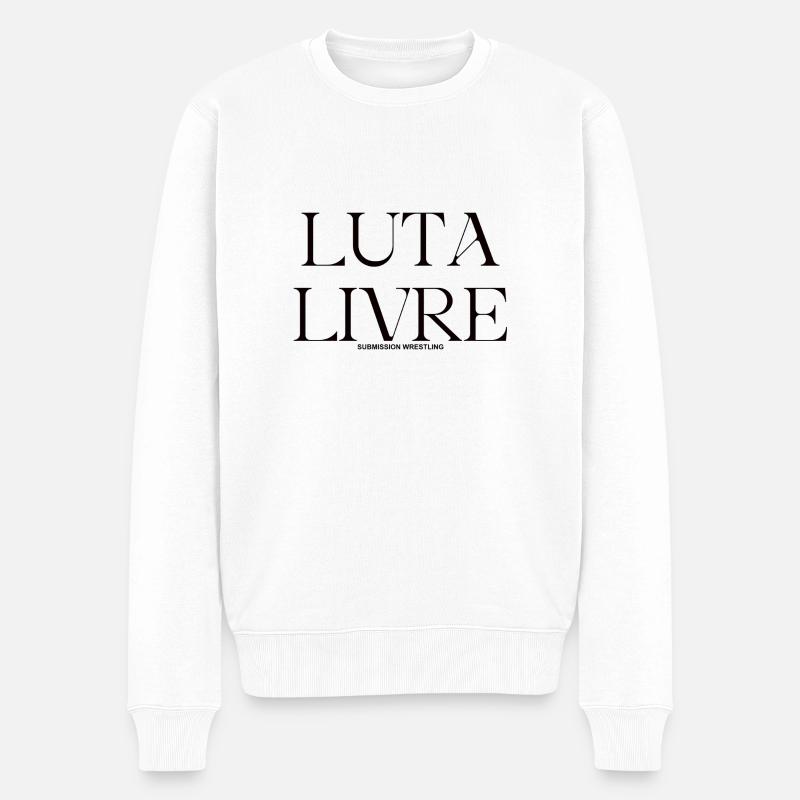 LUTA LIVRE - Männer Premium Bio Pullover - Weiß