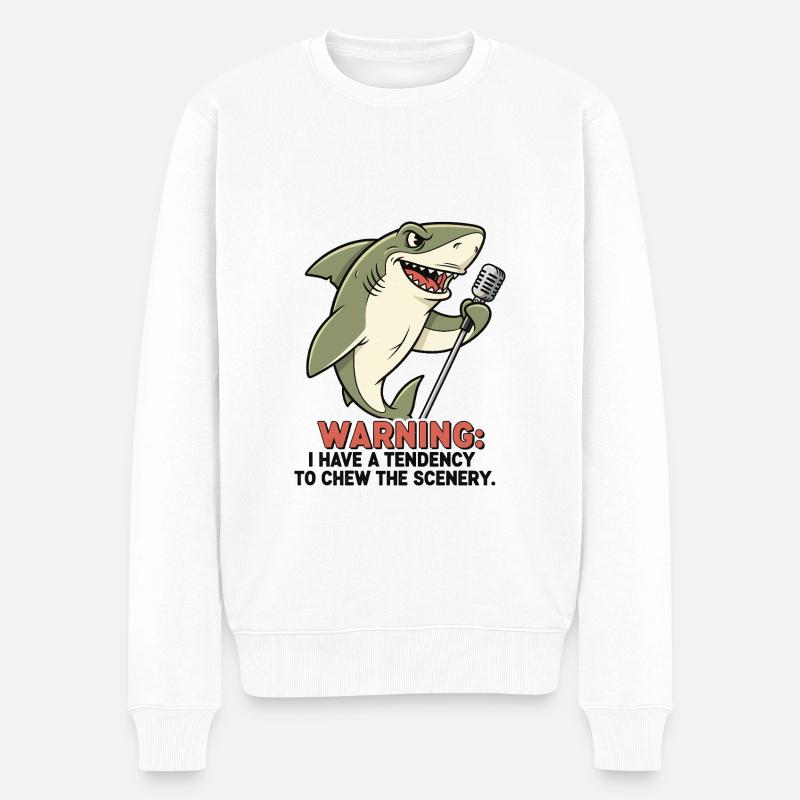 Requin de scène - Pull Premium bio Homme - blanc