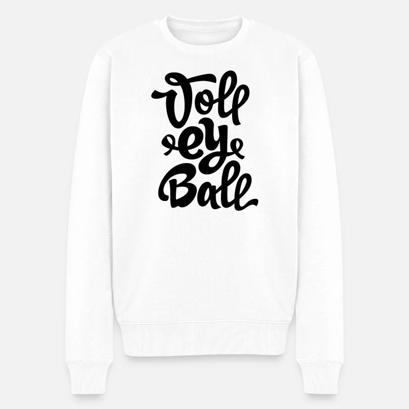 volleyball 1c - Pull Premium bio Homme - blanc