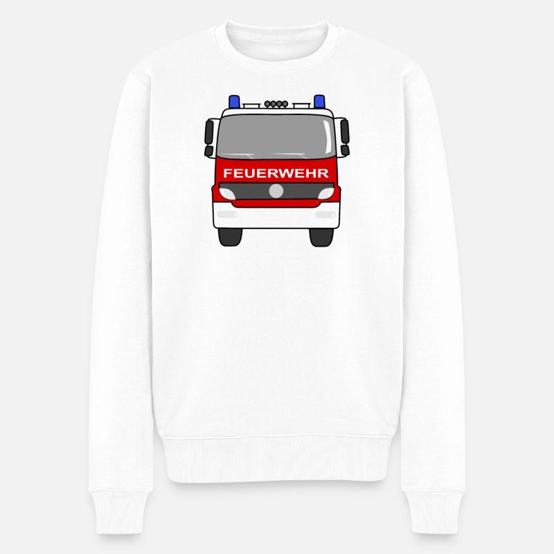 Fire Engine - Pull Premium bio Homme - blanc