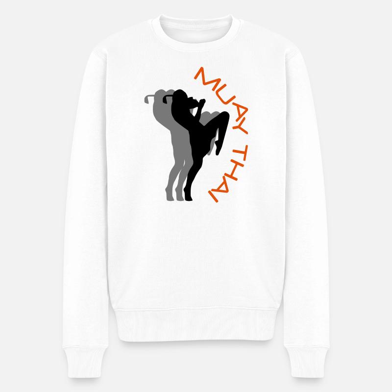 Muay Thai - Pull Premium bio Homme - blanc