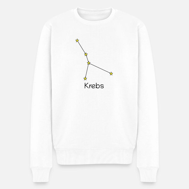 Sternzeichen Krebs - Männer Premium Bio Pullover - Weiß