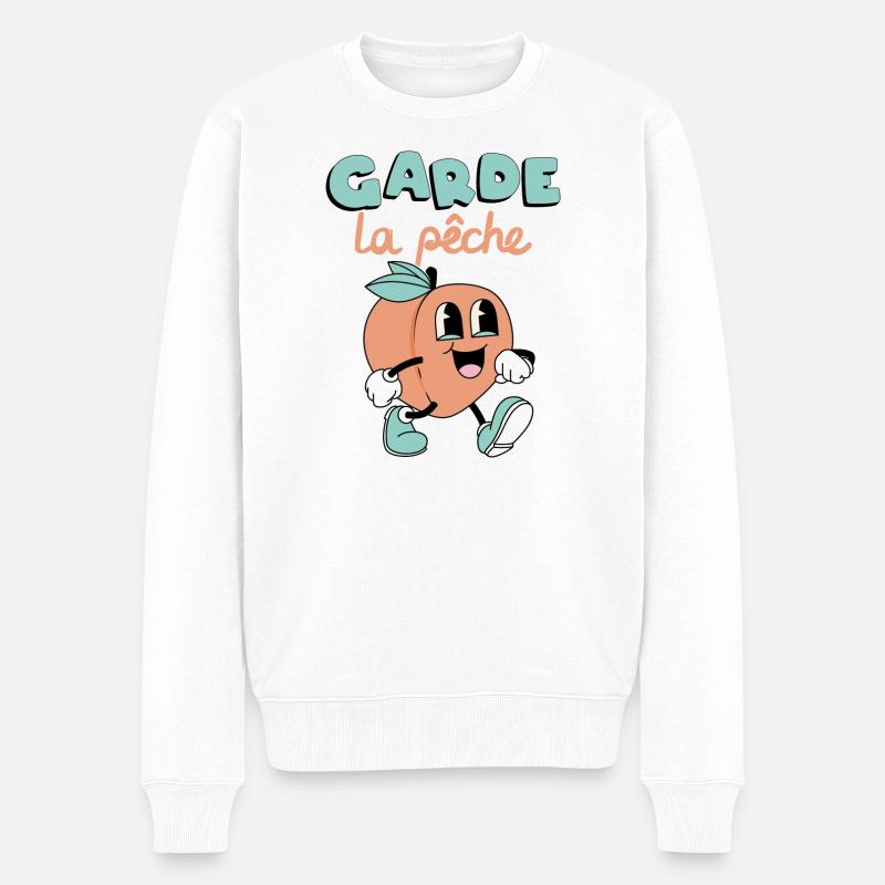 Garde la pêche ! - Pull Premium bio Homme - blanc