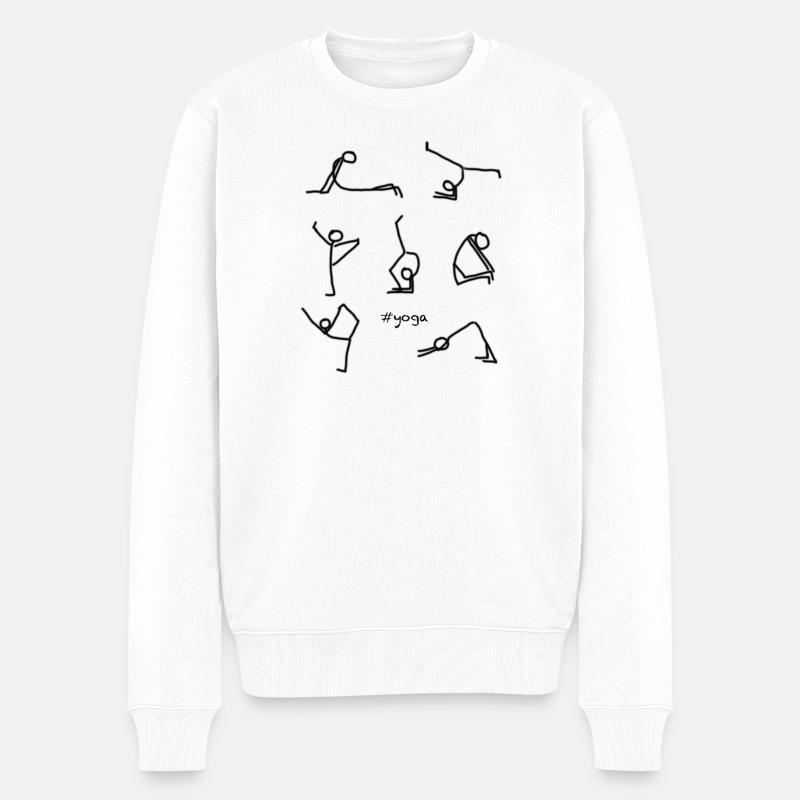 yoga - Männer Premium Bio Pullover - Weiß