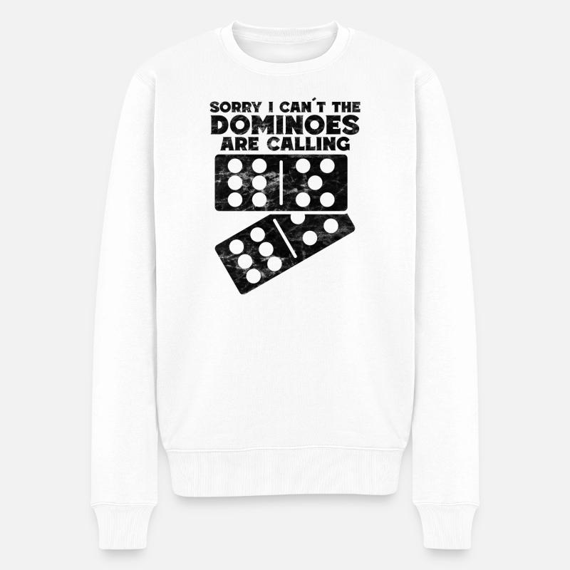Conception de domino - Pull Premium bio Homme - blanc
