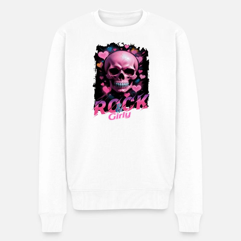 Rock & Girly - Pull Premium bio Homme - blanc