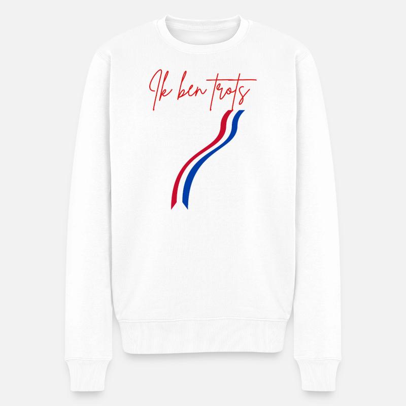 Holland - Männer Premium Bio Pullover - Weiß