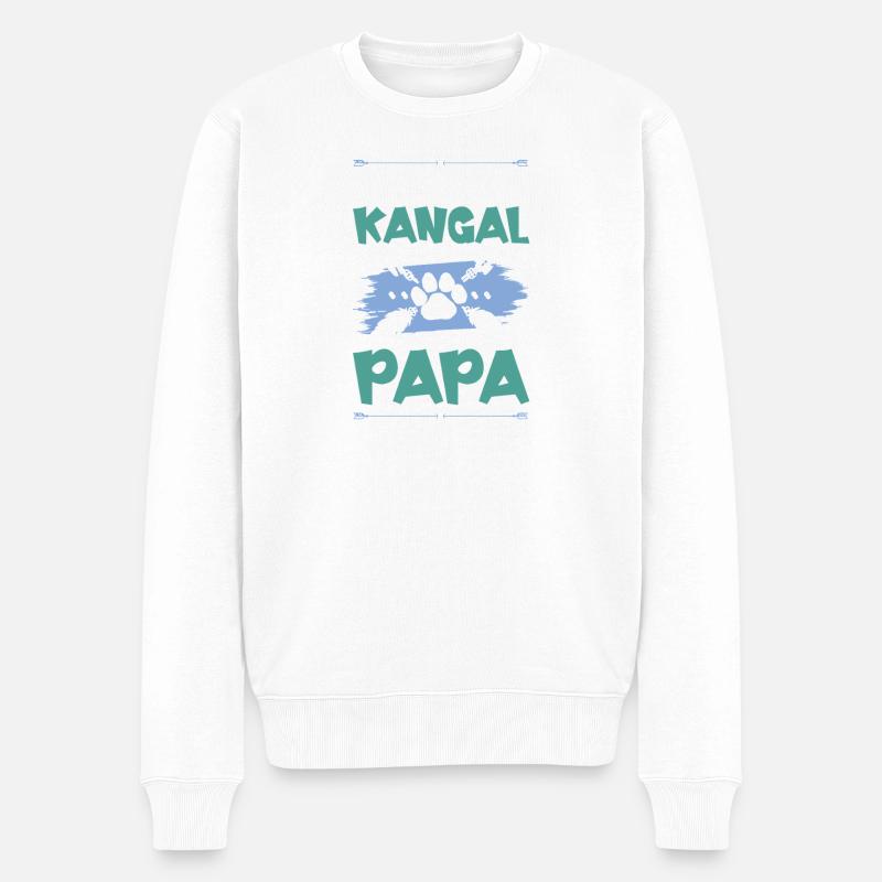 Papa chien Kangal - Pull Premium bio Homme - blanc