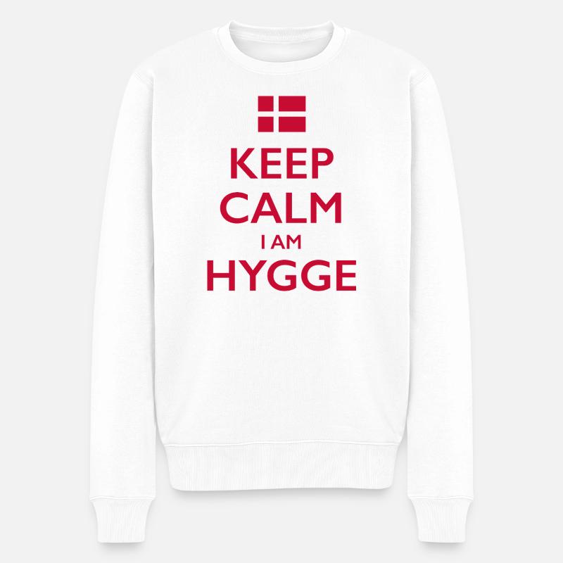 Hygge Denmark Dänemark - Männer Premium Bio Pullover - Weiß