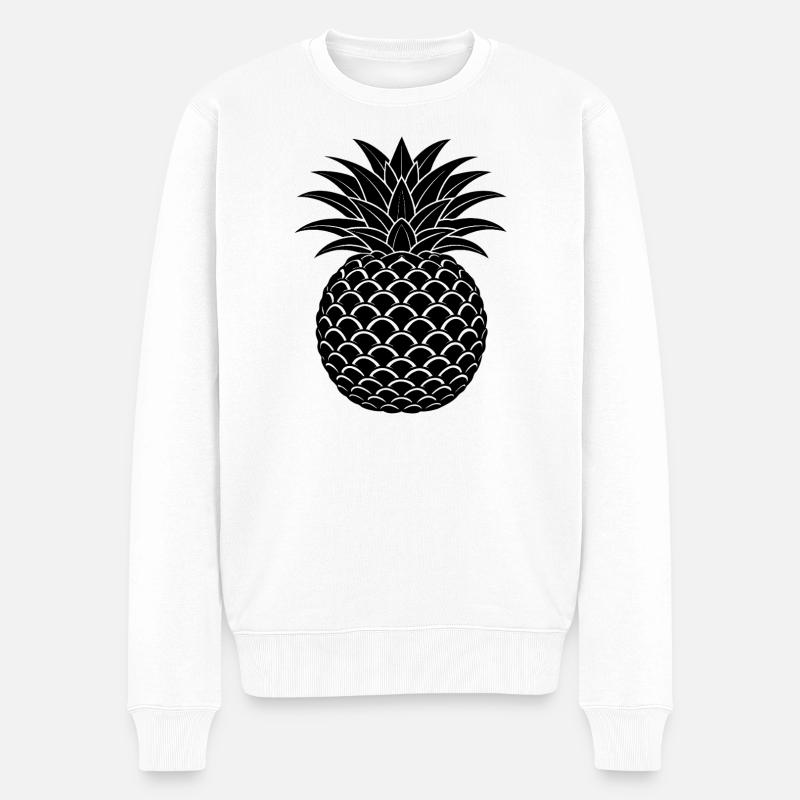 Ananas - Männer Premium Bio Pullover - Weiß