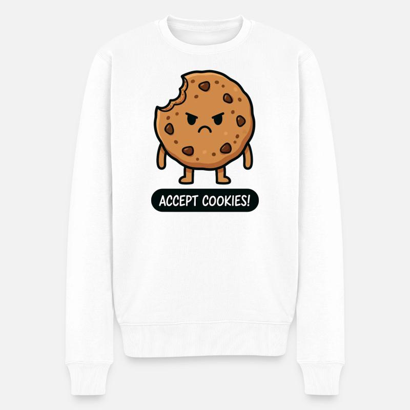 Accepter les cookies - Pull Premium bio Homme - blanc