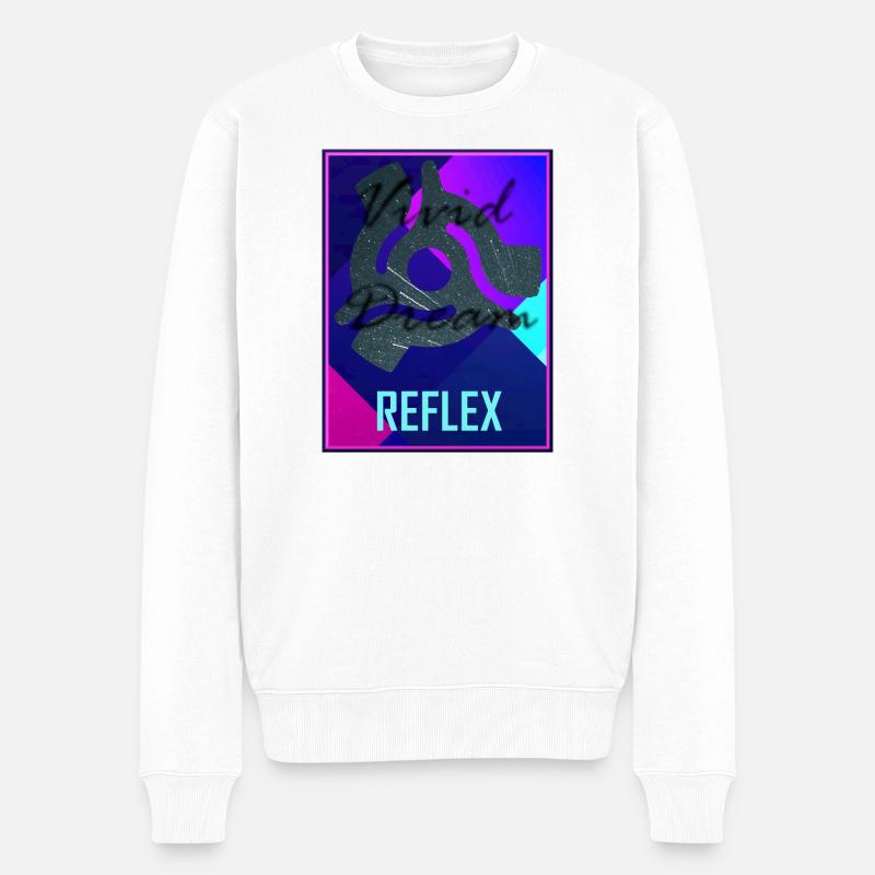 Reflex von Vivid Dream - Männer Premium Bio Pullover - Weiß