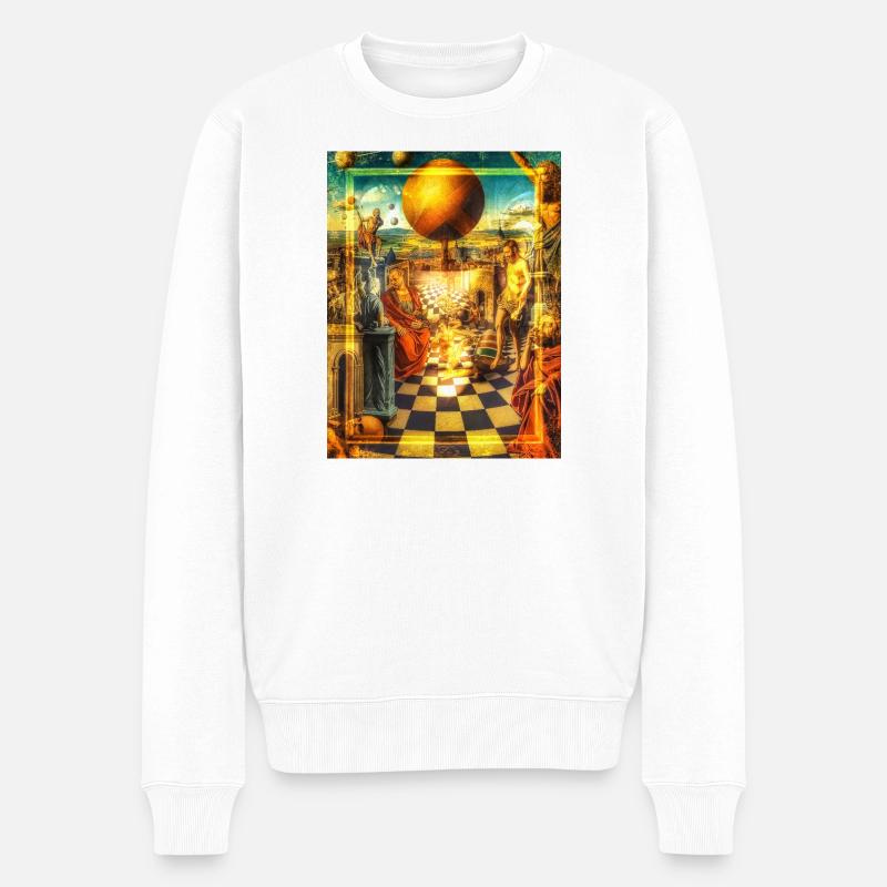 Psychedelic Order of Time - Pull Premium bio Homme - blanc
