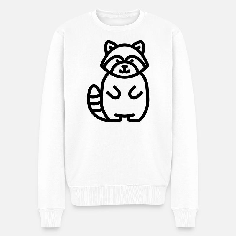 raton laveur - Pull Premium bio Homme - blanc