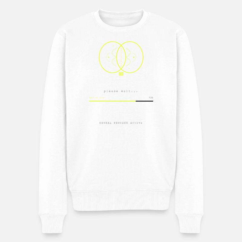 BRAIN.EXE IS LOADING - Men's Premium Organic Jumper - white