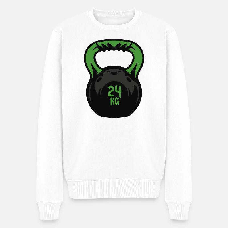 Kettlebell 24 KG Kugelhantel - Pull Premium bio Homme - blanc
