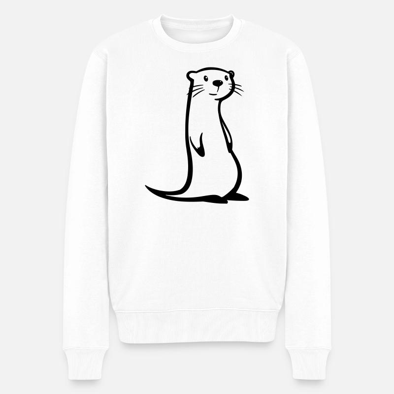 loutre - Pull Premium bio Homme - blanc