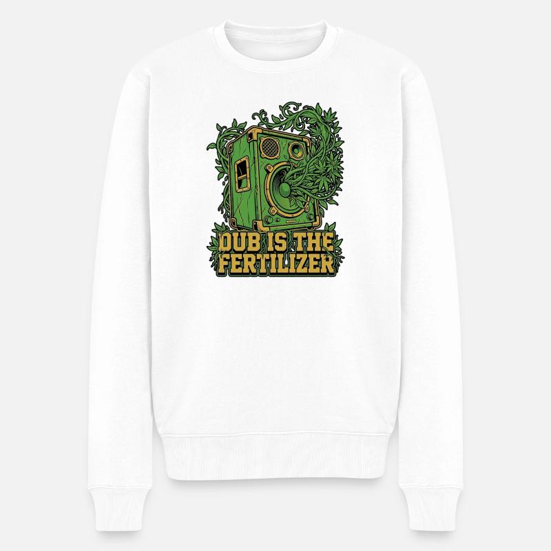 Dub Reggae Garden - Männer Premium Bio Pullover - Weiß